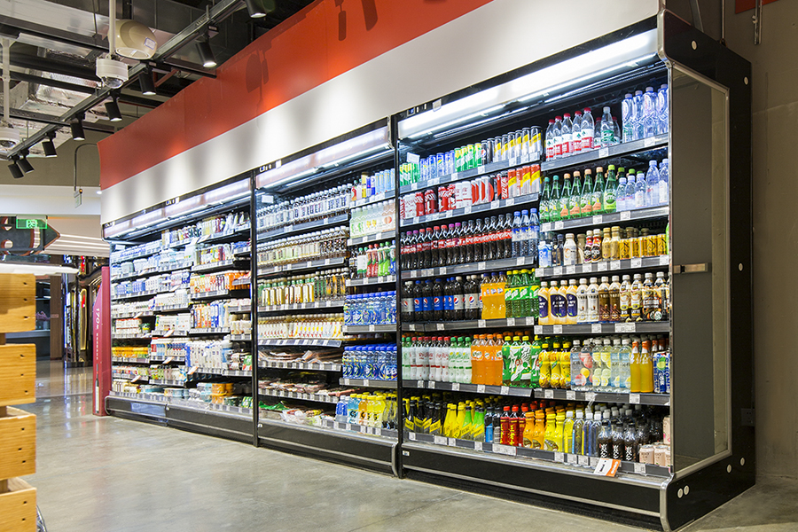 <b>低前高型分体式冷藏立风柜</b>